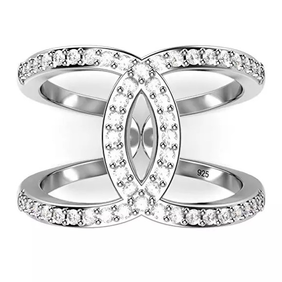 New Women’s Luxury 925 Silver Diamond Ring - Picture 2 of 5